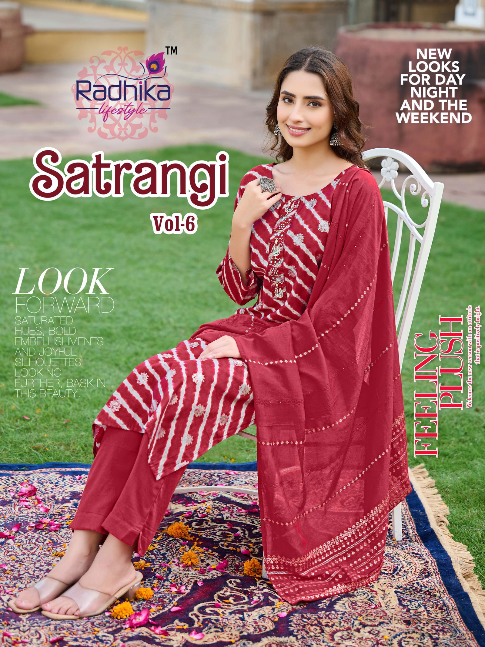 Satrangi Vol 6 By Radhika Modal Chanderi Printed Kurti With Bottom Dupatta Wholesale Online